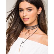 Bijuterii Femei CheapChic Moon Lover Wrap Choker Charcoal