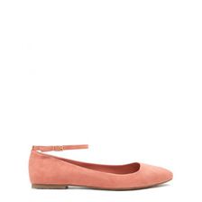 Incaltaminte Femei Forever21 Faux Suede Ankle-Strap Flats Salmon