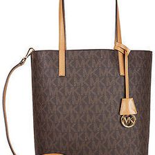 Michael Kors Hayley Large PVC Tote - Brown/Peanut N/A