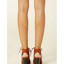 Incaltaminte Femei Forever21 Lace-Up Faux Suede Cutout Heels Rust