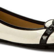 Michael Kors Fulton Moc Optic White/Black Saffiano/Patent