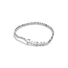 Bijuterii Femei GUESS Silver-Tone Stretch Logo Bracelet silver