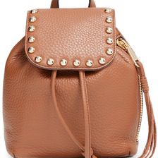 Rebecca Minkoff Micro Unlined Leather Backpack ALMOND
