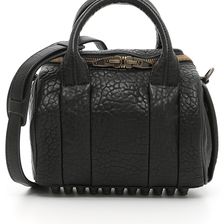 Alexander Wang Mini Rockie Oyster Soft Pebble Leather Bag BLACK