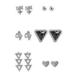 Bijuterii Femei GUESS Silver-Tone 6-Piece Stud Earrings Set silver