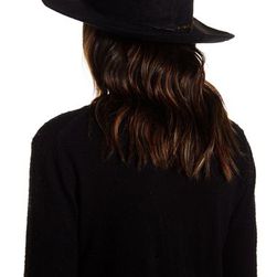 Accesorii Femei Collection Xiix Faux Suede Panama Feather Hat BLACK