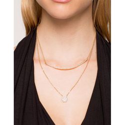 Bijuterii Femei CheapChic Bar And Octagon Pendant Necklace Set Met Gold