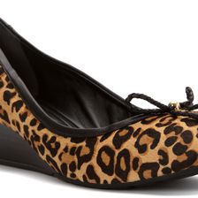 Cole Haan Tali Grand Lace Wedge 40 Ocelot Haircalf Print