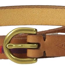 Fossil Stitched Festival Belt Brown