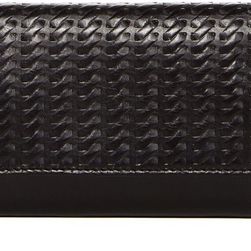 Hobo Sadie Leather Wallet EMBOSSED BLACK