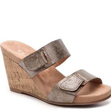 Incaltaminte Femei CL By Laundry Team Player Wedge Sandal Gold Metallic