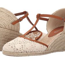 Incaltaminte Femei LAUREN Ralph Lauren Carolina NaturalPolo Tan Cotton CrochetBurnished Vachetta