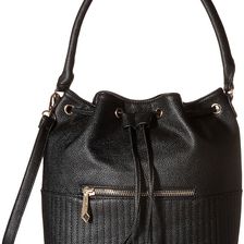 Rampage Quilted Bucket Hobo Black