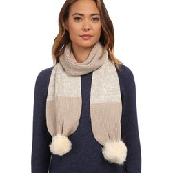 UGG Classic Marled Scarf w/ Sequins and Fur Pom Moonlight Multi