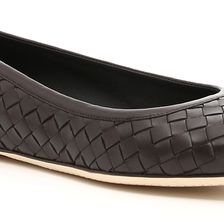 Bottega Veneta Woven Nappa Ballerinas ESPRESSO