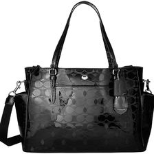 COACH Peyton Linear C Embossed Patent Multifunctional Tote Black