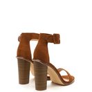 Incaltaminte Femei CheapChic Single Strap Minded Faux Suede Heels Cognac