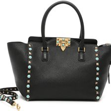 Valentino Garavani Small Rockstud Rolling Bag NERO
