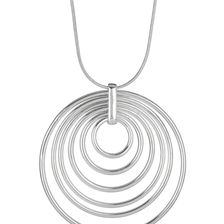 14th & Union Hoop Pendant Necklace RHODIUM