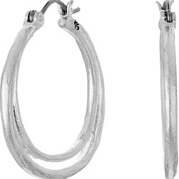 The Sak Metal Split Hoop Earrings Silver