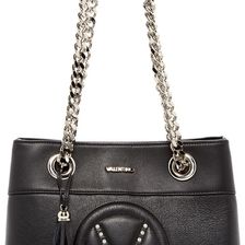 Valentino By Mario Valentino Kali Leather Satchel BLACK