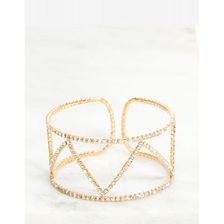 Bijuterii Femei CheapChic Zig Zag Rhinestone Cuff Bracelet Met Gold