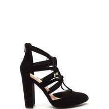 Incaltaminte Femei CheapChic Dancing On My Own Chunky Laced Heels Black