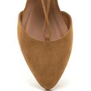 Incaltaminte Femei CheapChic Laced-up Lover Faux Suede Flats Tan