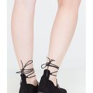 Incaltaminte Femei CheapChic Downtown Daytrip Cut-out Lace-up Flats Black