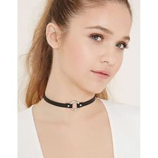 Bijuterii Femei Forever21 Faux Leather Choker Blacksilver