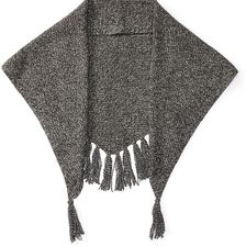 Ralph Lauren Tasseled Ragg Wool-Blend Scarf Charcoal Ragg