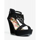 Incaltaminte Femei CheapChic Kelsey-38 Spin Me Round Wedge Black