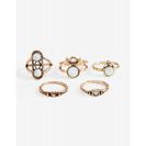 Bijuterii Femei CheapChic Opal Love 5pc Ring Set Antique Gold