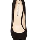 Incaltaminte Femei Via Spiga Brandy Peep Toe Pump BLACK SUEDE