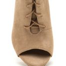 Incaltaminte Femei CheapChic Sassy Strut Lace-up Faux Suede Booties Natural