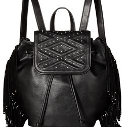 French Connection Cassidy Large Backpack Black Mini Grain PU