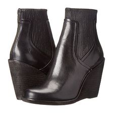 Incaltaminte Femei Frye Carrie Scrunch Back Zip Black Antique Pull Up