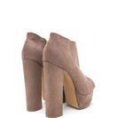 Incaltaminte Femei CheapChic In The City Chunky Peep-toe Booties Taupe