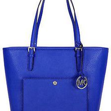 Michael Kors Jet Set Snap Pocket Tote - Electric Blue N/A