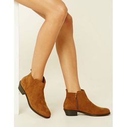 Incaltaminte Femei Forever21 Faux Suede Ankle Boots Camel