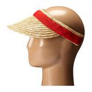 Accesorii Femei San Diego Hat Company WSV0005 4 Inch Brim Straw Clip On Visor with Bow Red