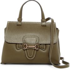 Valentino By Mario Valentino Diane Leather Satchel ARMY GREEN