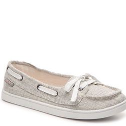 Incaltaminte Femei Roxy Skooner Woven Boat Shoe Grey