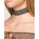 Bijuterii Femei CheapChic Getaway Lace Up Choker Olive