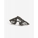 Bijuterii Femei CheapChic Filigree Rhinestone Armor Ring Black