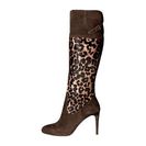 Incaltaminte Femei LAUREN Ralph Lauren Halina Dark BrownLeopard Kid SuedeLeopard Haircalf
