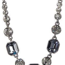 Givenchy Square Stone Crystal Necklace HEMATITE