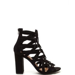 Incaltaminte Femei CheapChic Dreamy Discovery Caged Chunky Heels Black