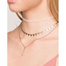 Bijuterii Femei CheapChic Geometric Light 3pc Choker Set White Ptrn