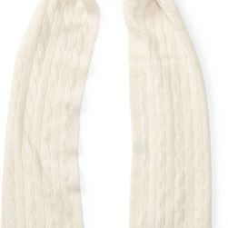 Ralph Lauren Cable-Knit Cashmere Scarf Heritage Cream